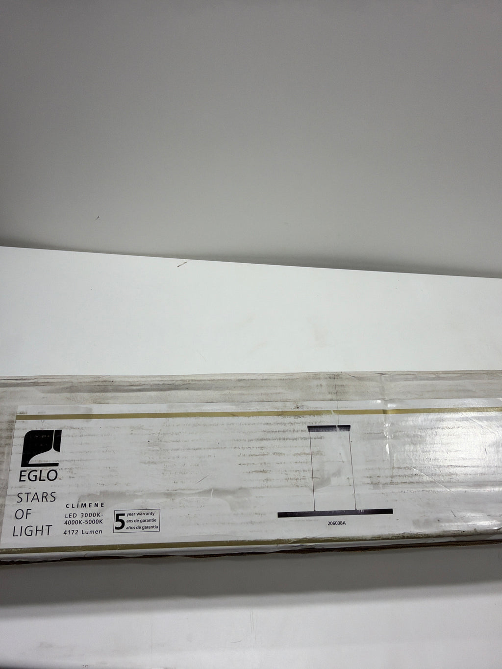 Eglo 206038A Climene 72" Wide LED Linear Pendant Black / White Indoor Lighting Pendants