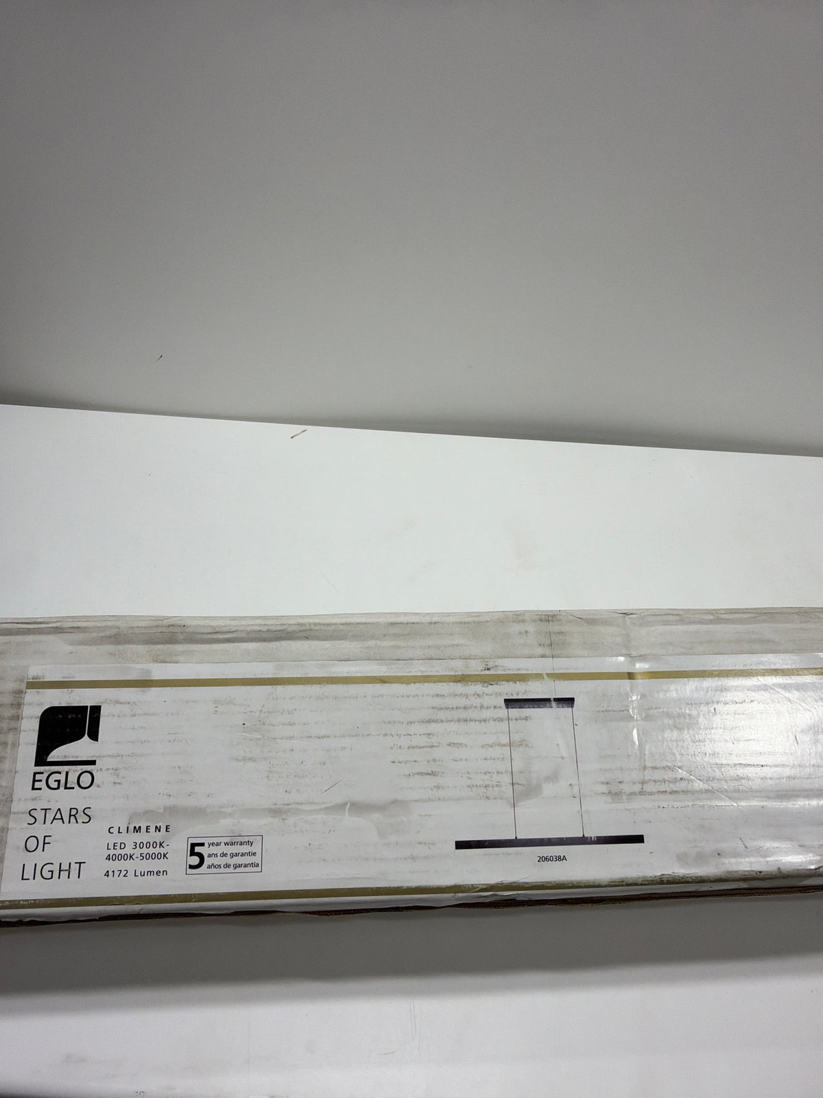 Eglo 206038A Climene 72" Wide LED Linear Pendant Black / White Indoor Lighting Pendants