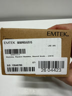EMTEK Square Rosette Dummy, Pair with Matching Finish Round Knob  - 5050ROUUS15 - Satin Nickel (US15)
