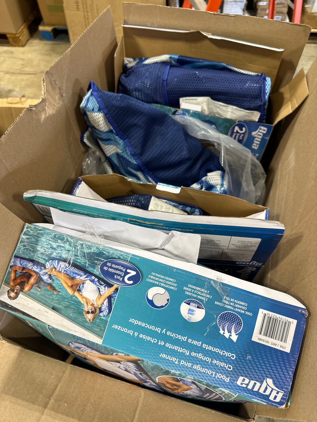 Untested 8 x Aqua Luxury Pool Lounger and Tanner Pool Float