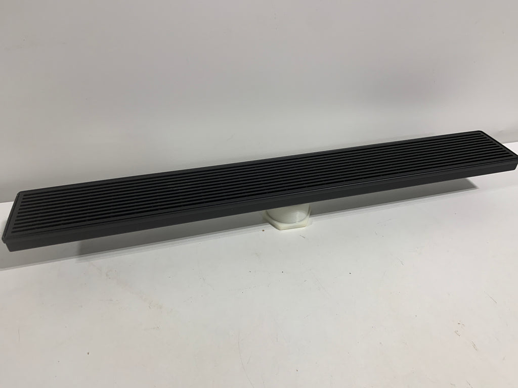 LUXE Linear Drains WW-26 26’’ Wedgewire Linear Shower Drain Matte Black - *Plumbing