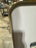 Dent Kohler 26052-BGL Essential Rectangular Bathroom Mirrors, Bathroom Mirrors for Over Sink, 22 in. W x 34 in. H, Moderne Brushed Gold