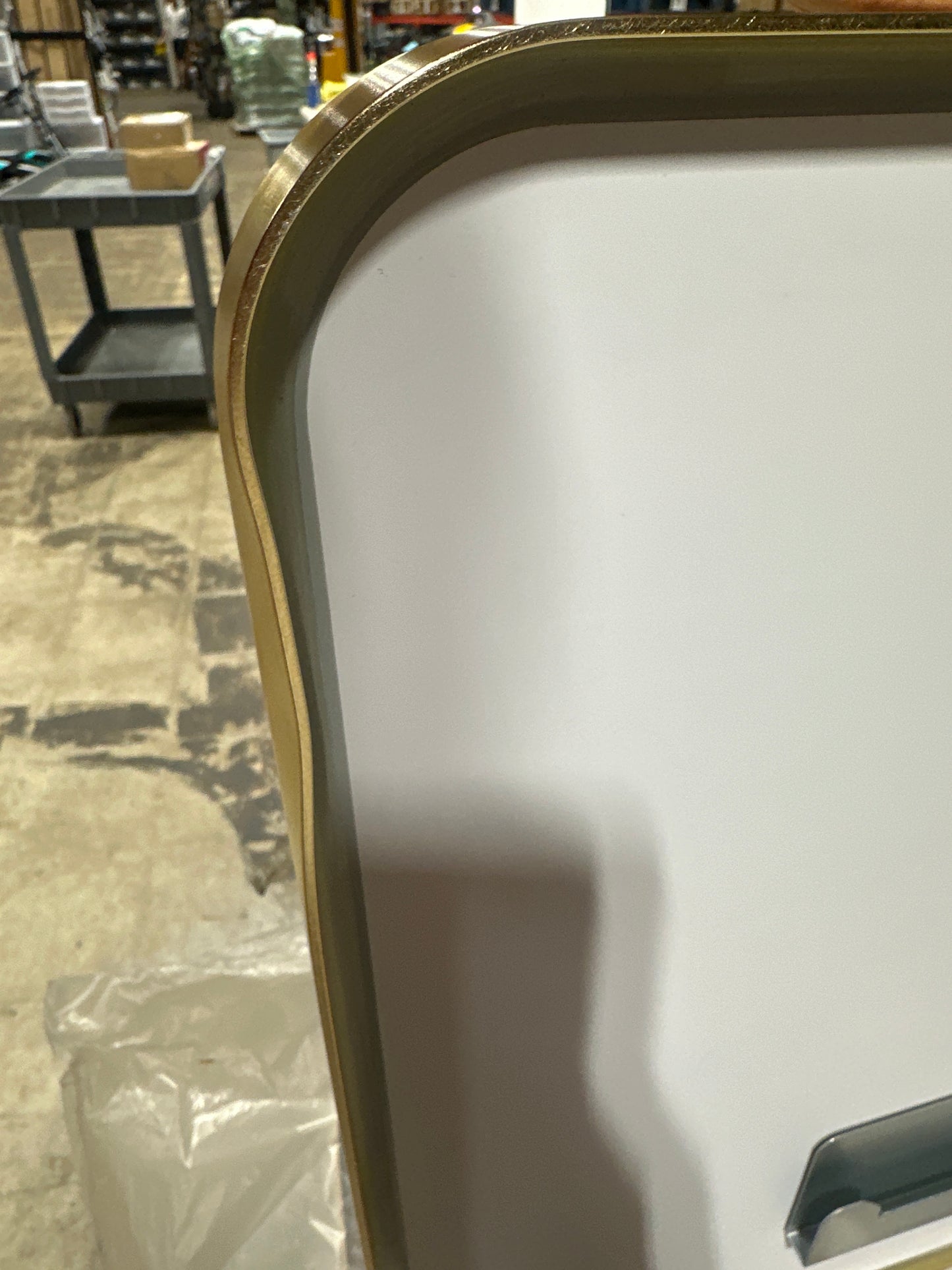 Dent Kohler 26052-BGL Essential Rectangular Bathroom Mirrors, Bathroom Mirrors for Over Sink, 22 in. W x 34 in. H, Moderne Brushed Gold