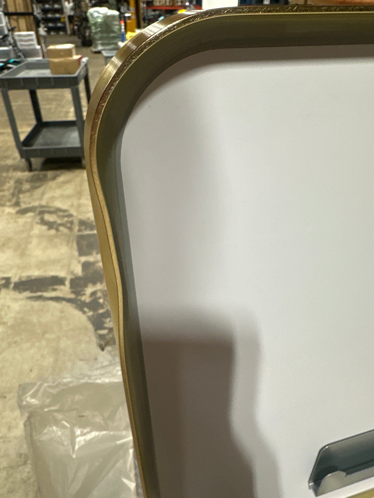 Dent Kohler 26052-BGL Essential Rectangular Bathroom Mirrors, Bathroom Mirrors for Over Sink, 22 in. W x 34 in. H, Moderne Brushed Gold