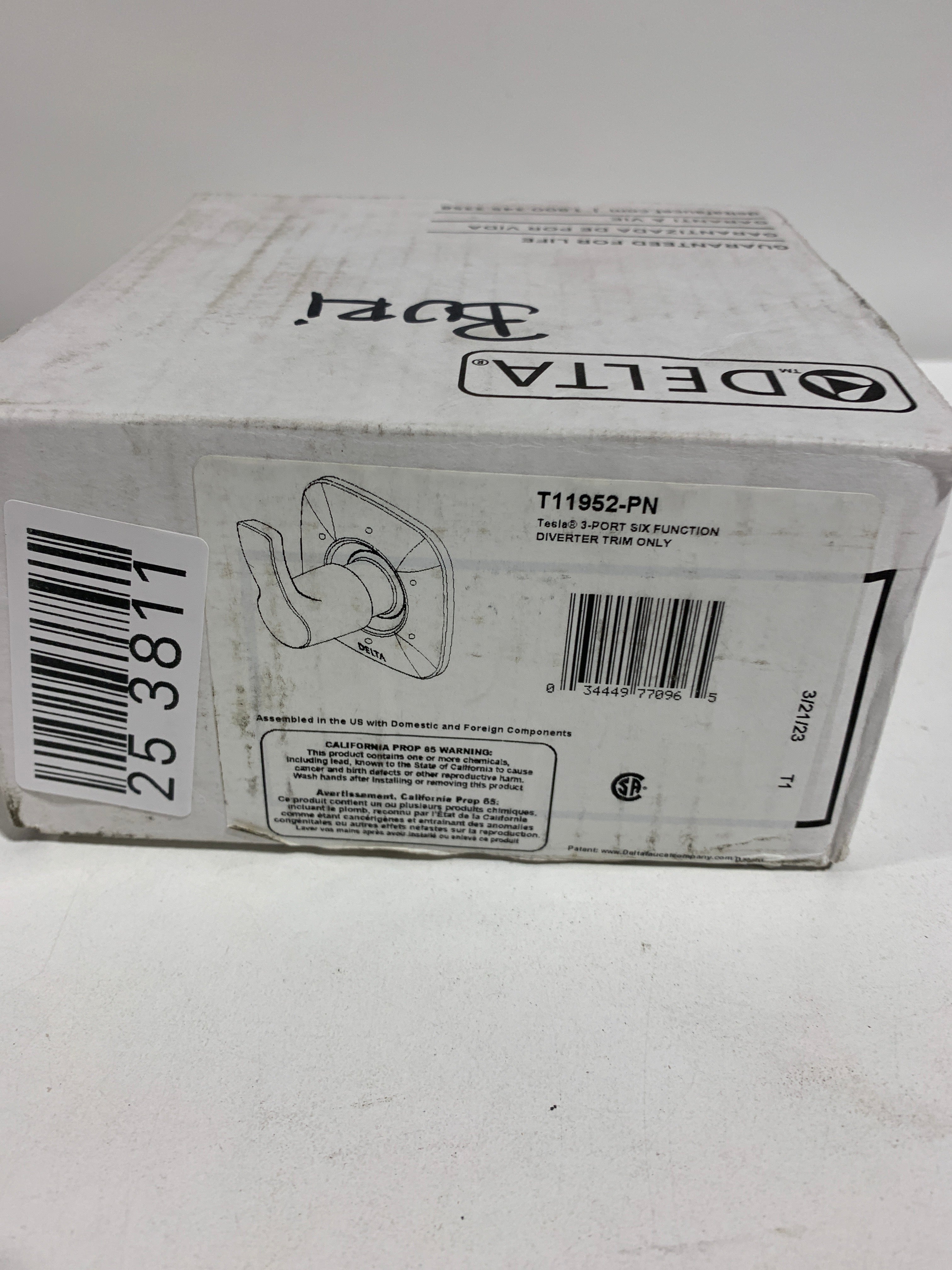 Delta Tesla:T11952 6-Setting 3-Port Diverter Trim - *Plumbing
