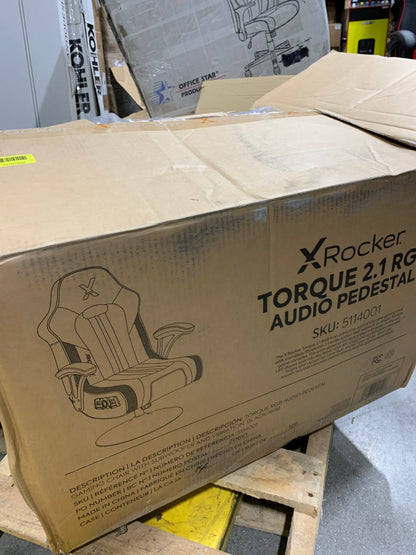 X Rocker - Torque RGB Audio Pedestal Gaming Chair with Subwoofer and Vibration - Black/RBG