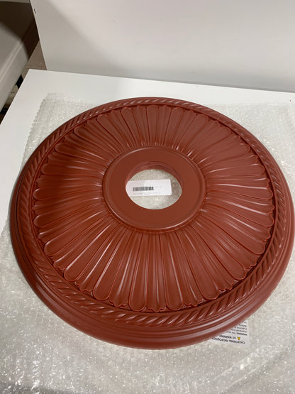 Ekena Millwork CM20BE1BMF Berkshire Ceiling Medallion fits Canopies up to 6 3/8, Brushed Mahogany