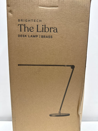Libra 39" USB-c Charging LED Desk Lamp with Adjustable Head - Brass