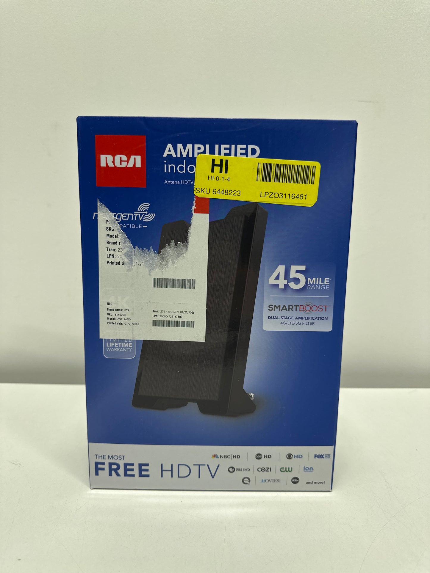 RCA - Amplified Indoor HDTV Antenna - Black
