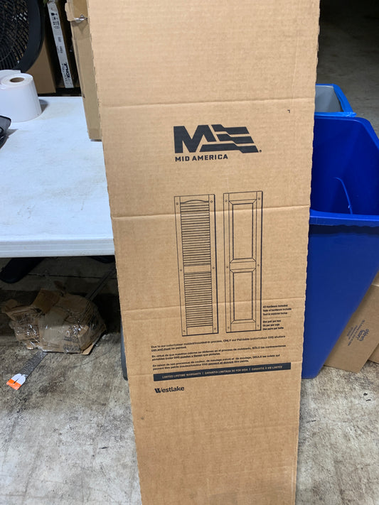 Ekena Millwork 14 3/4 W X 59 H Lifetime Vinyl Standard Two Equal Panels