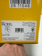 Rohl AC7X-TCB Cisal Exposed Tub Filler with Hand Shower And Metal Cross Handles Less, Tuscan Brass