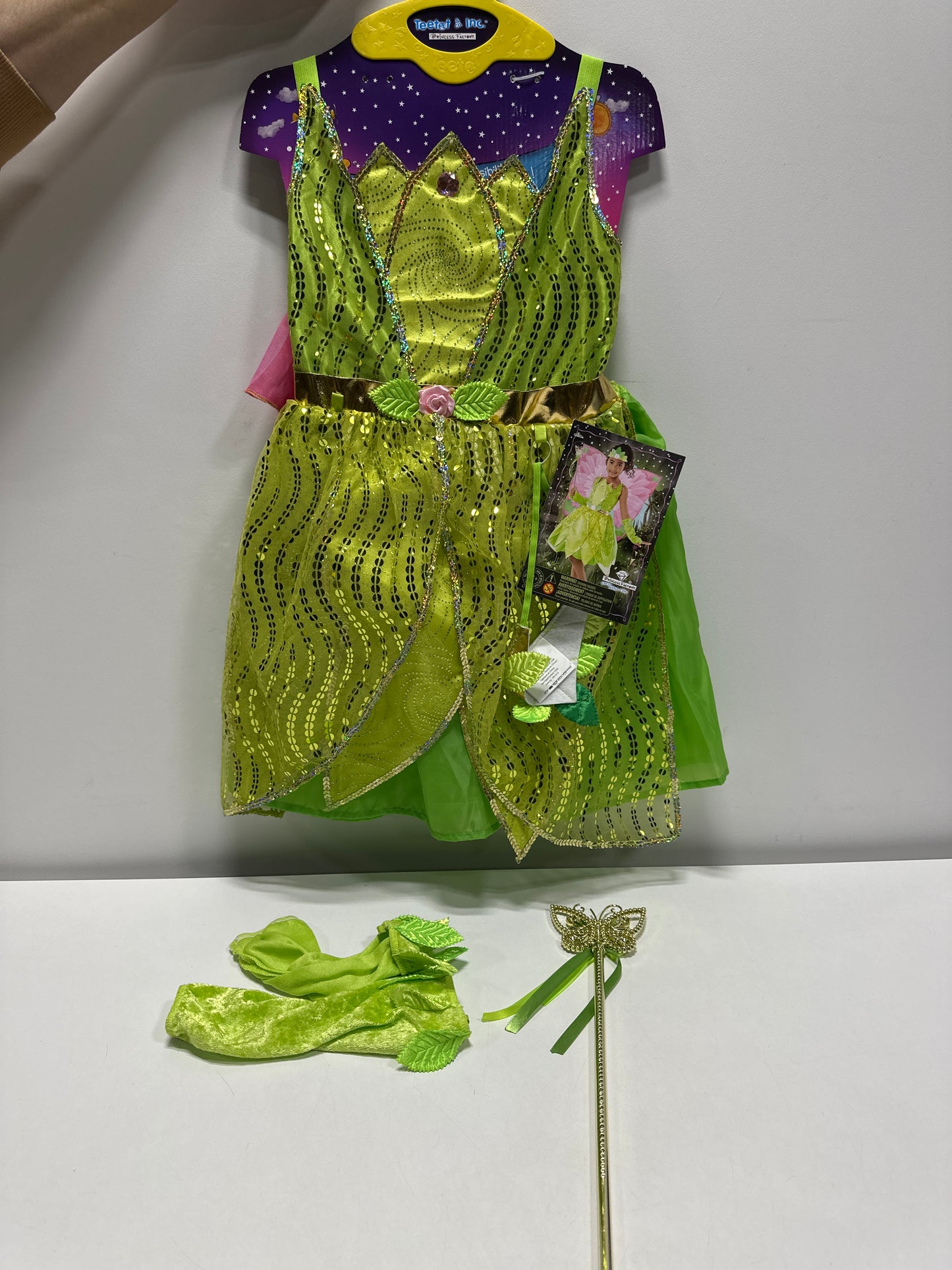 Green Pixie Fairy Teetot Costume Kids  5-6  TeeTot
