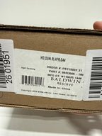 Baldwin HD.DUN.R.HFR Dunsmoor Non-Turning One-Sided Dummy Door Lever with Chamfered 5" Rose from the Reserve Collection Lifetime Satin Bras