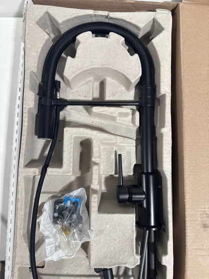 Delta 9659-DST Trinsic 1.8 GPM Single Hole Pre-Rinse Pull Down Kitchen Faucet Matte Black