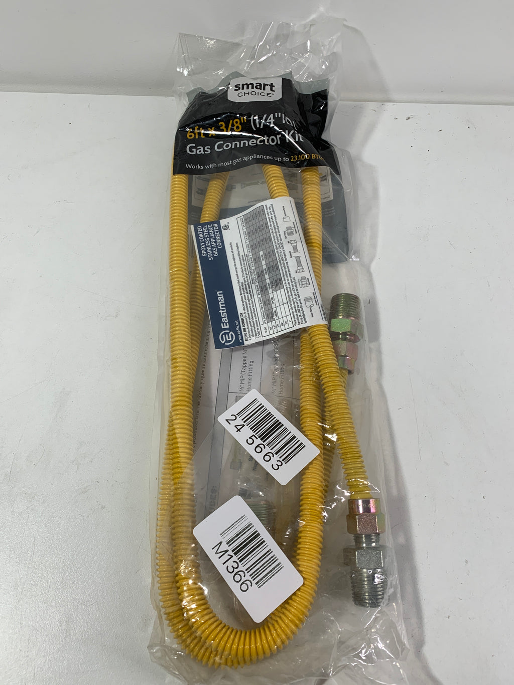 Smart Choice - 4’ x 3/8’’ OD Coated Gas Connector Kit - *Kitchen Appliances