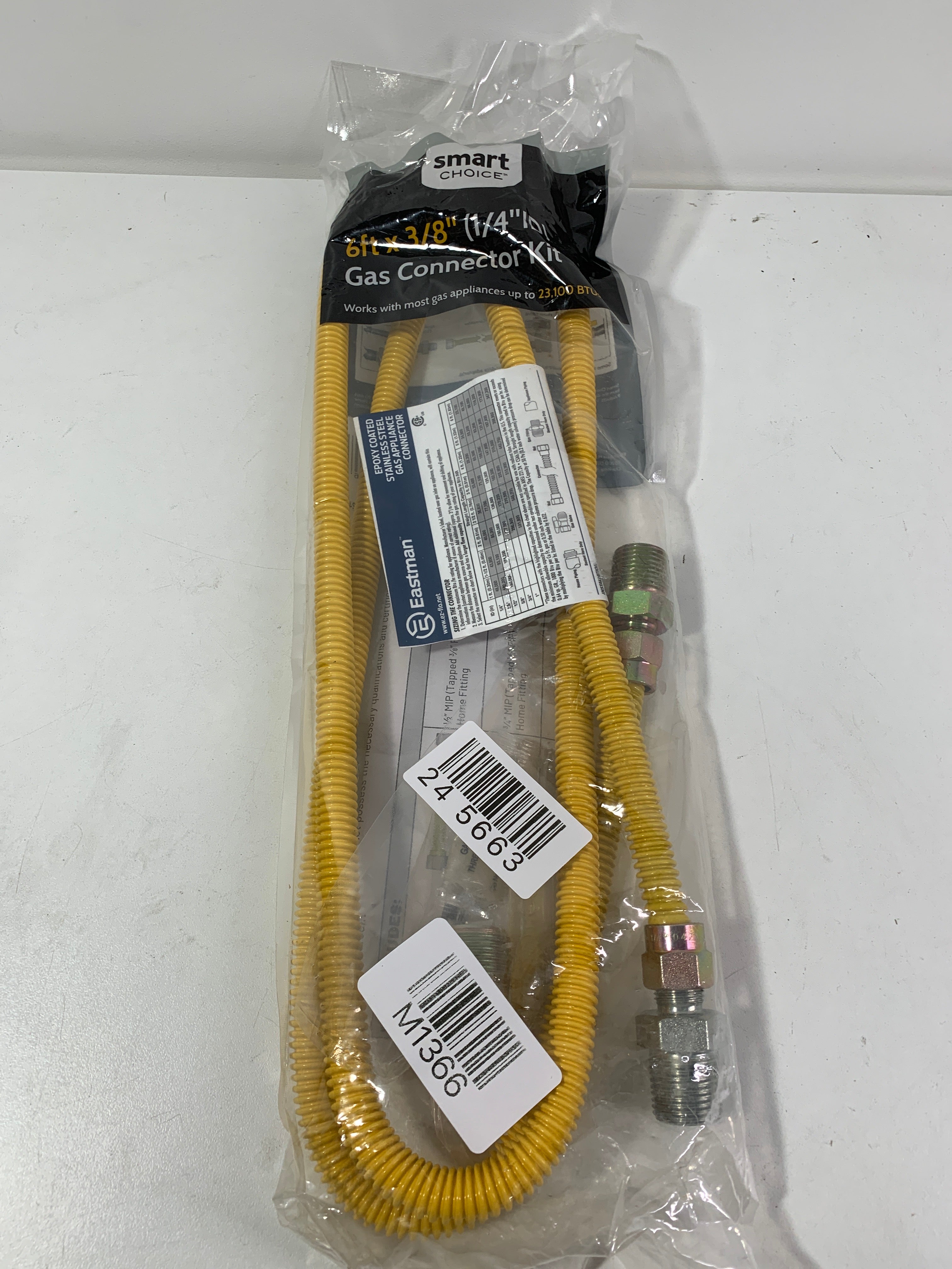 Smart Choice - 4’ x 3/8’’ OD Coated Gas Connector Kit - *Kitchen Appliances
