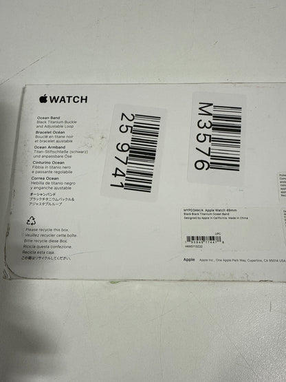 Apple - 49mm OceanBand - Titanium Finish - Black