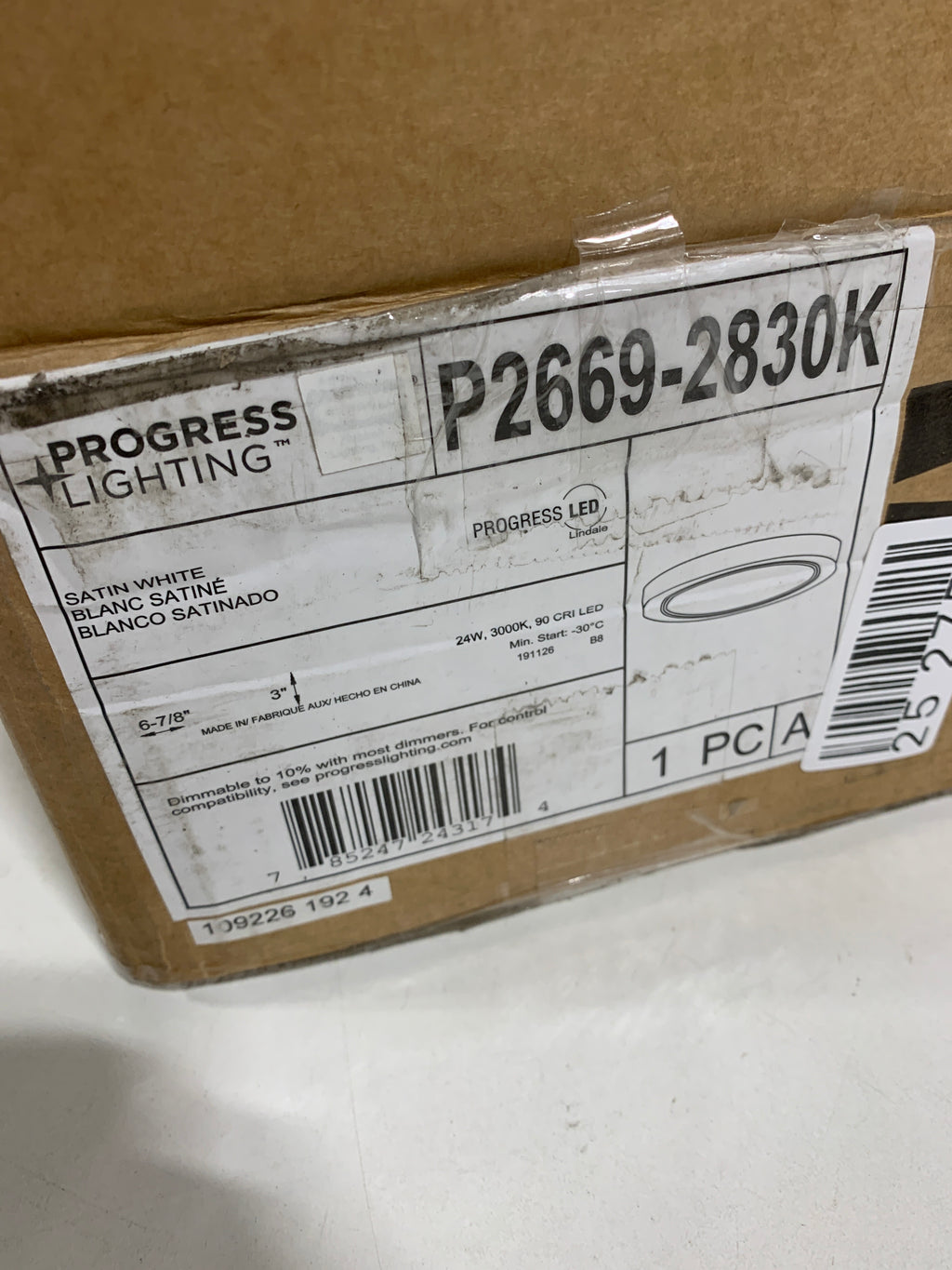 Progress Lighting Lindale Ceiling Fan Light Kit White 6.9 in - *Lighting & Electrical