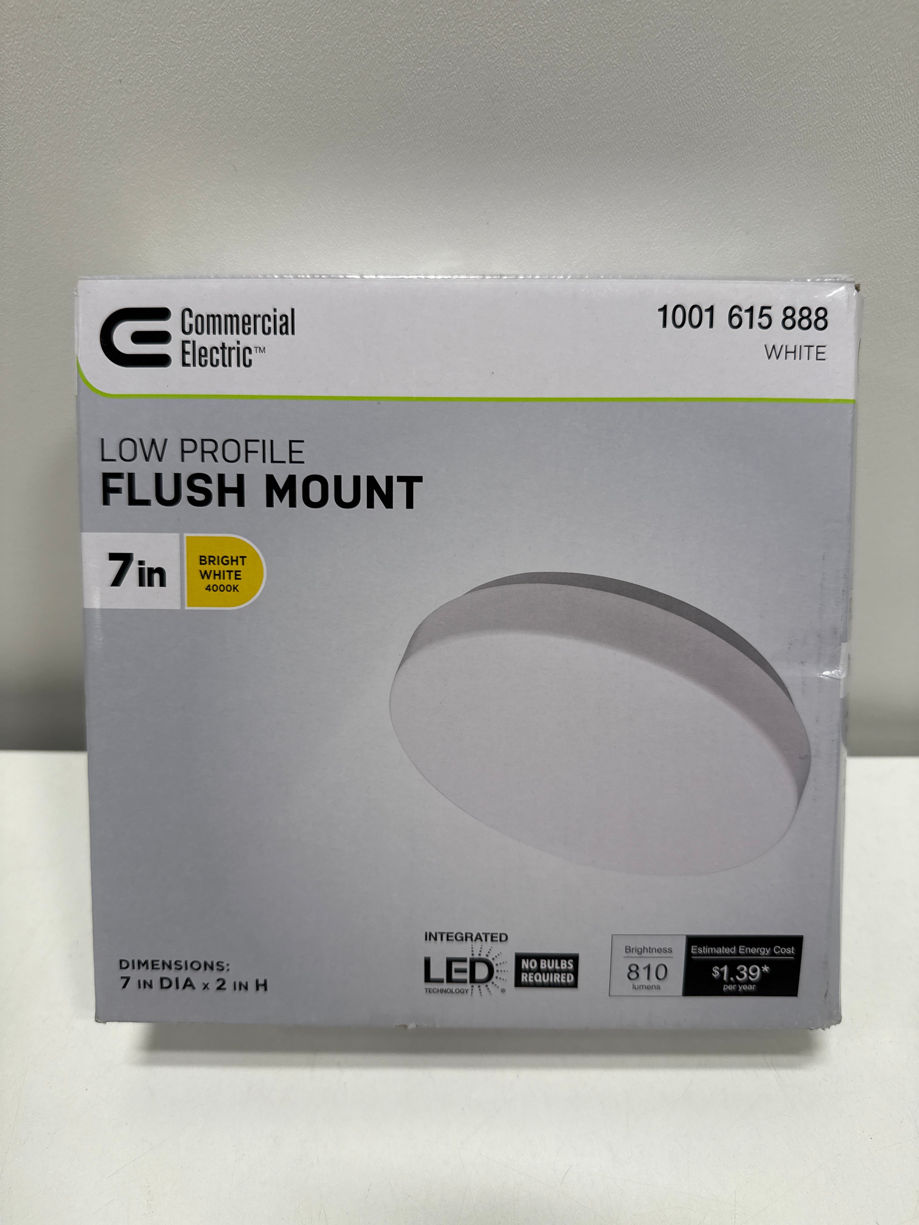 Commercial Electric 7 Round LED 810 Lumens Ceiling Flush Mount Light with Acrylic Lens