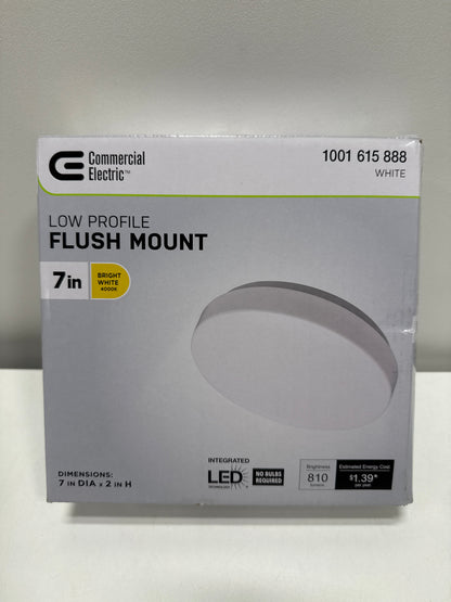 Commercial Electric 7 Round LED 810 Lumens Ceiling Flush Mount Light with Acrylic Lens