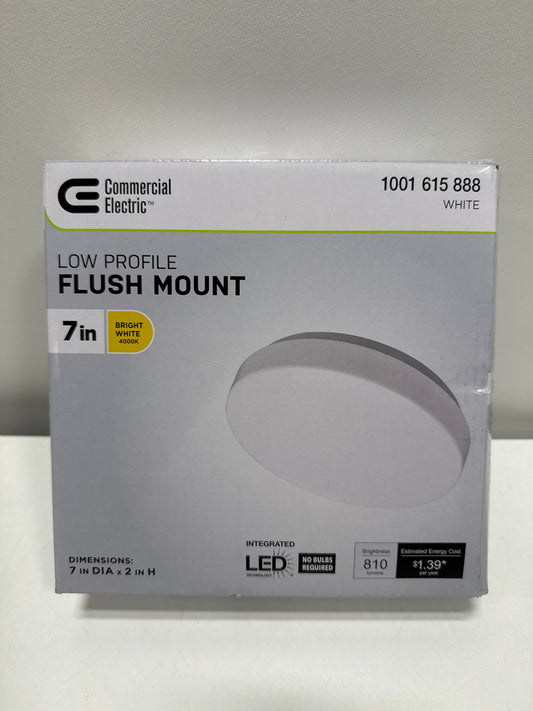Commercial Electric 7 Round LED 810 Lumens Ceiling Flush Mount Light with Acrylic Lens