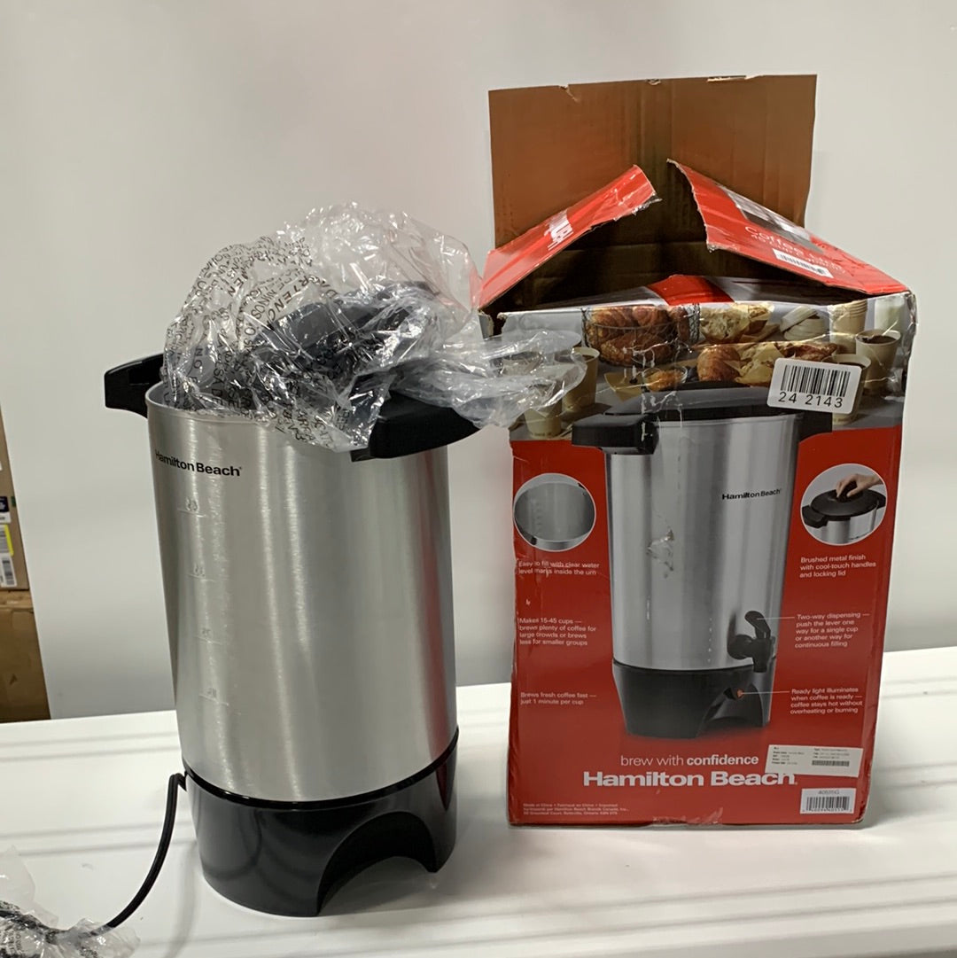 See Desc Hamilton Beach 40515G Stainless Steel 42 Cup Coffee Urn