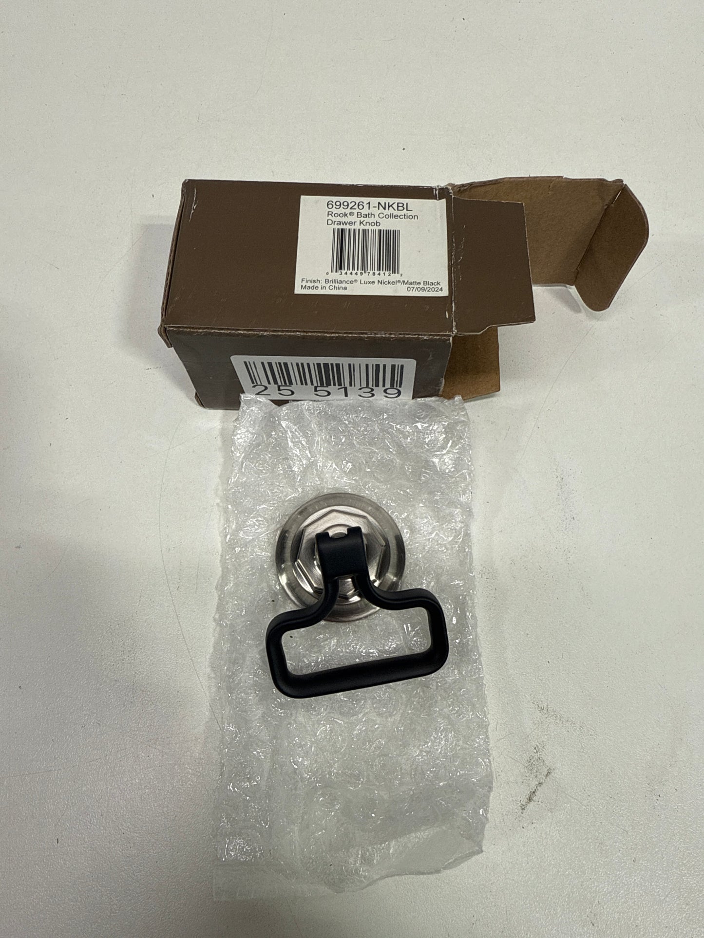 Brizo 699261 Rook Drawer Cabinet Knob Luxe Nickel/Matte Black