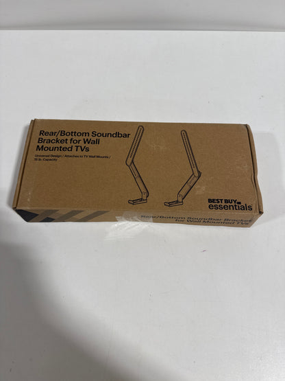 Best Buy Essentials  - Rear/Bottom Soundbar Wall Mount for Most 15 Lb. Soundbars - Black