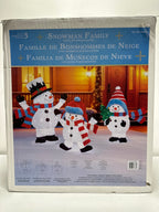 Kirkland Pop Up Snowman Family with LED Lights Set of 3 - *Christmas & Seasonal
