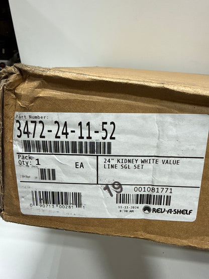 Rev-a-Shelf 24 Lazy Susan Kidney Polymer 2-Shelf White 3472-24-11-52