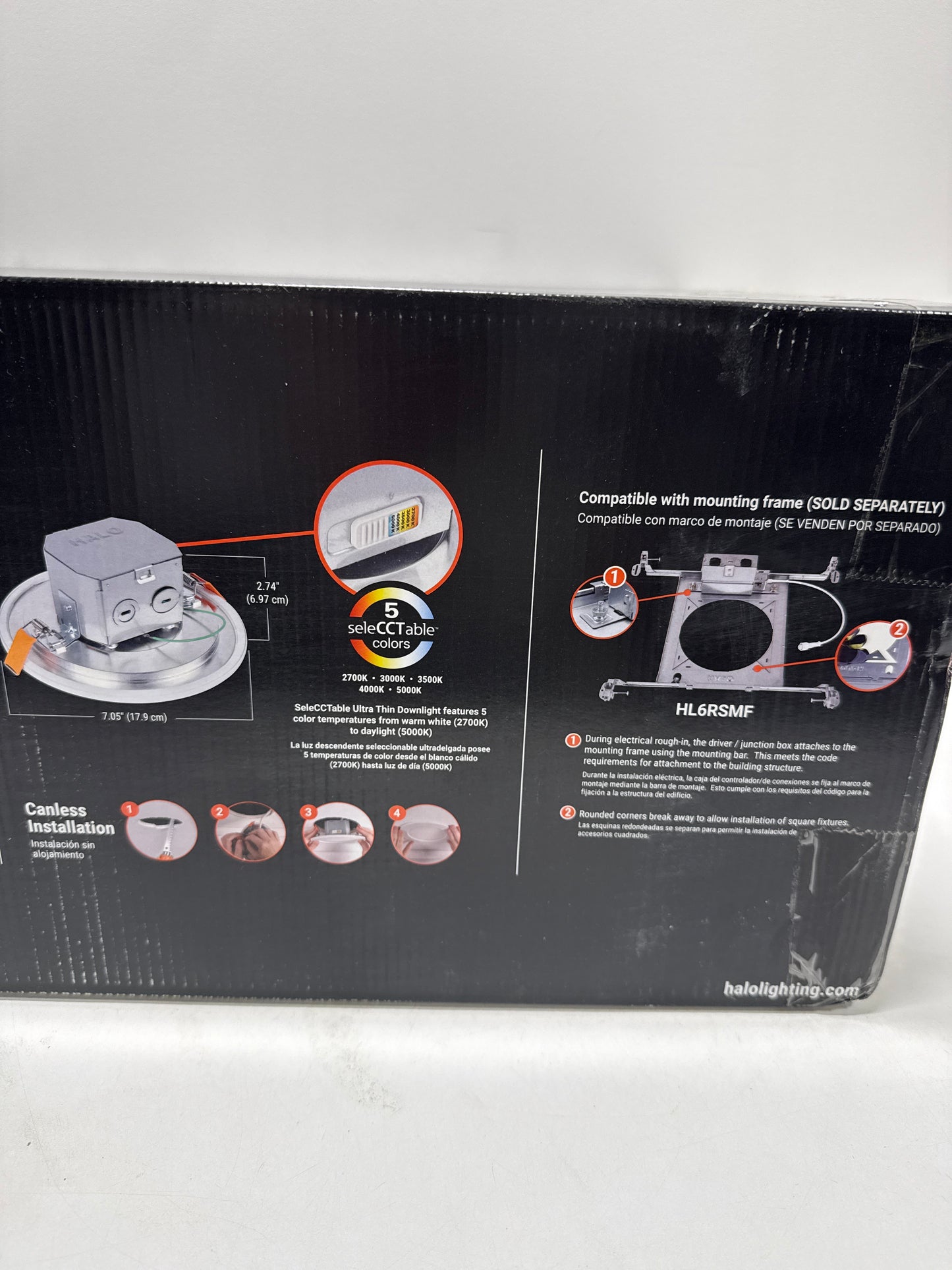 HALO CJB 6 inch 5CCT Canless Recessed Integrated LED Downlight with Attached JBOX 12 Pack