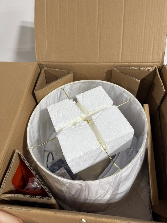 Naiyou 29.5 in. Ceramic Cream Classic Traditional LED Lamp Table Lamp