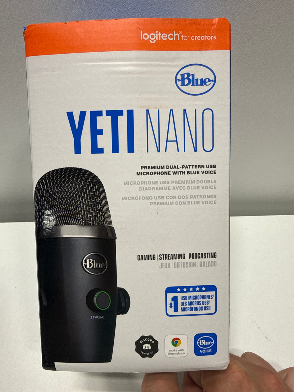 Damage Blue Yeti Nano Premium USB Mic for Recording and Streaming (Blackout)