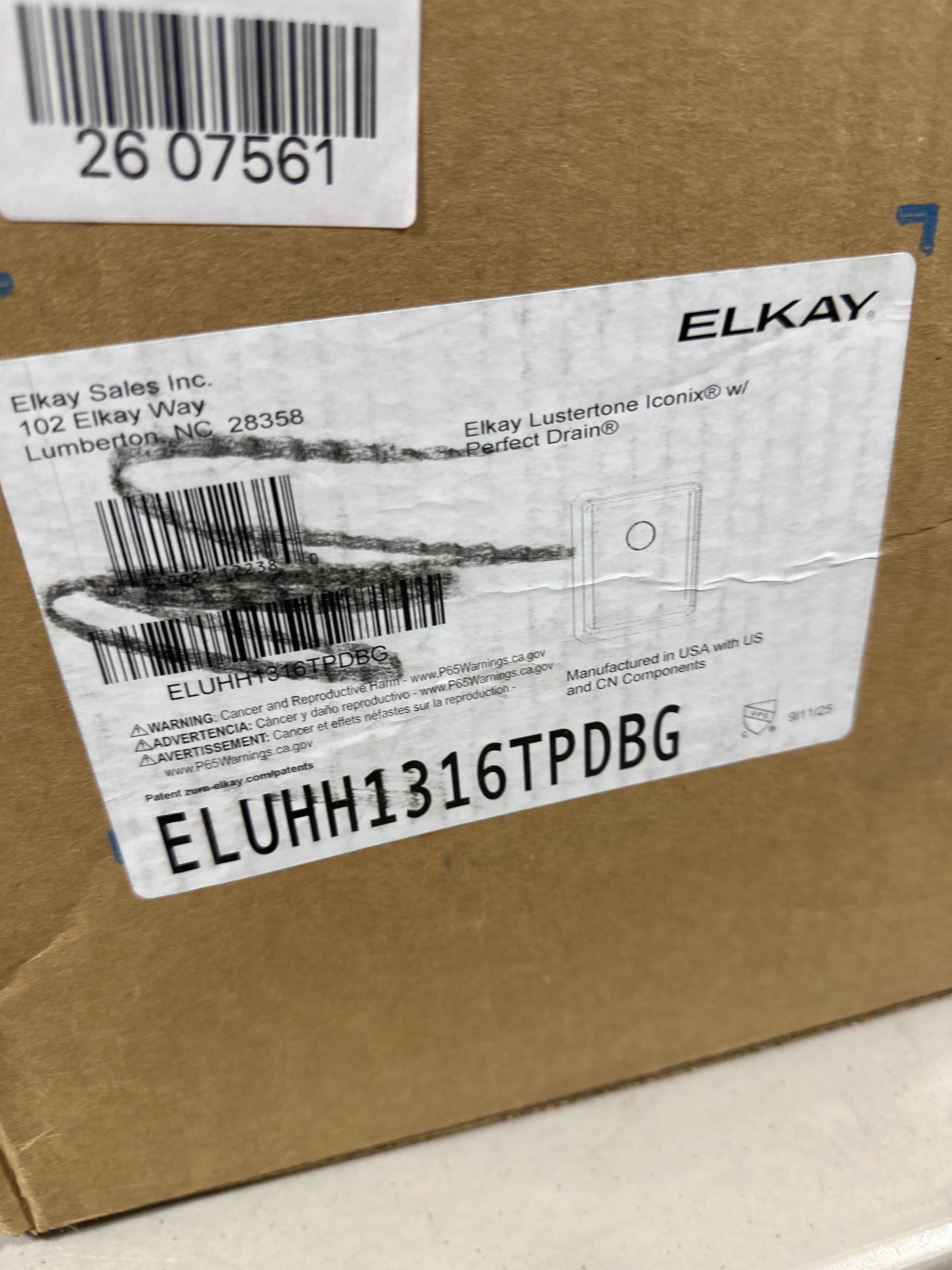 Elkay ELUHH1316TPDBG Lustertone Iconix 16" Undermount Single Basin Stainless Steel