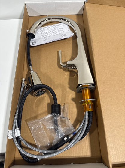 Riff Single Handle Pull Down Sprayer Kitchen Faucet in Vibrant Stainless