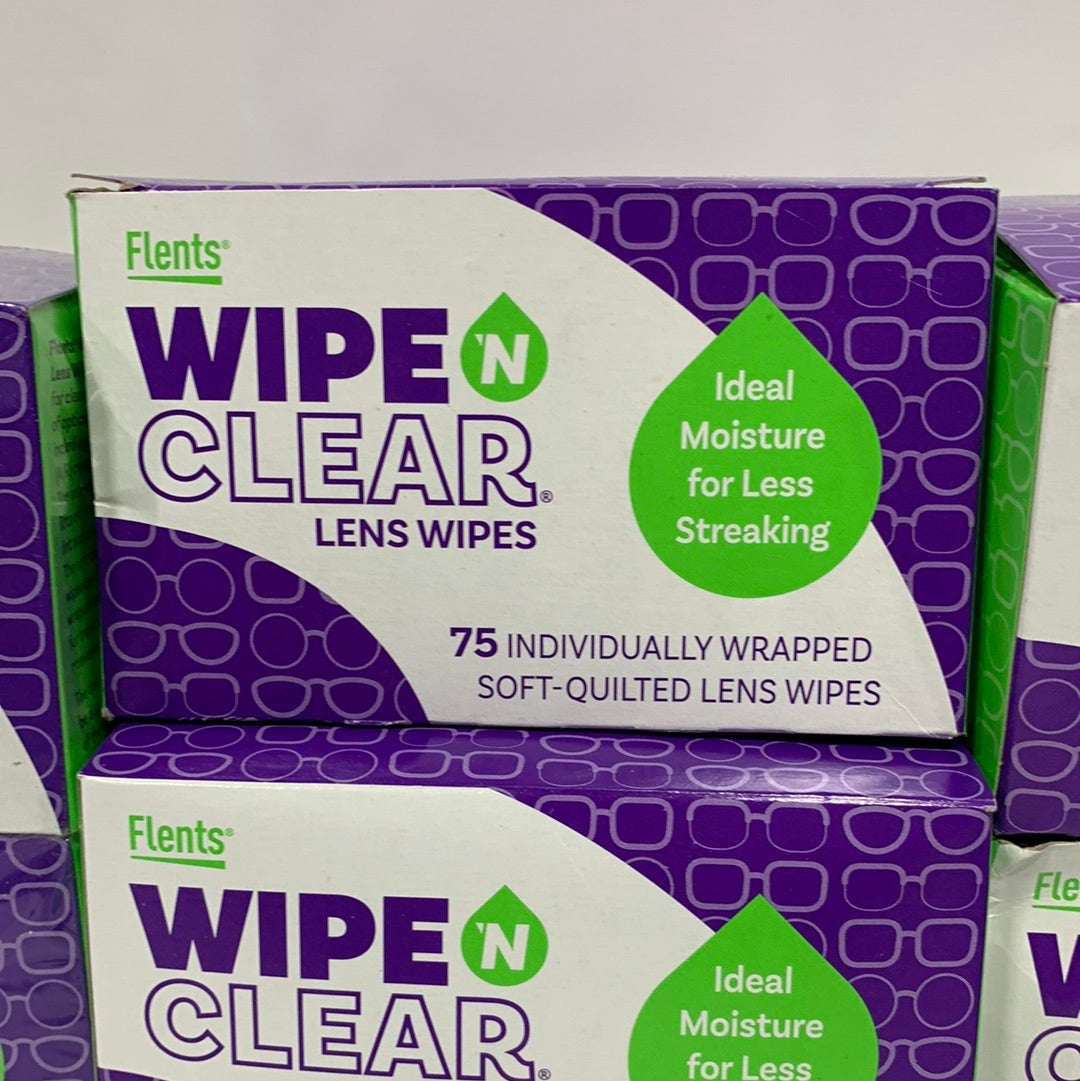 12 - Flents Wipe N Clear Lens Wipes 75 Count