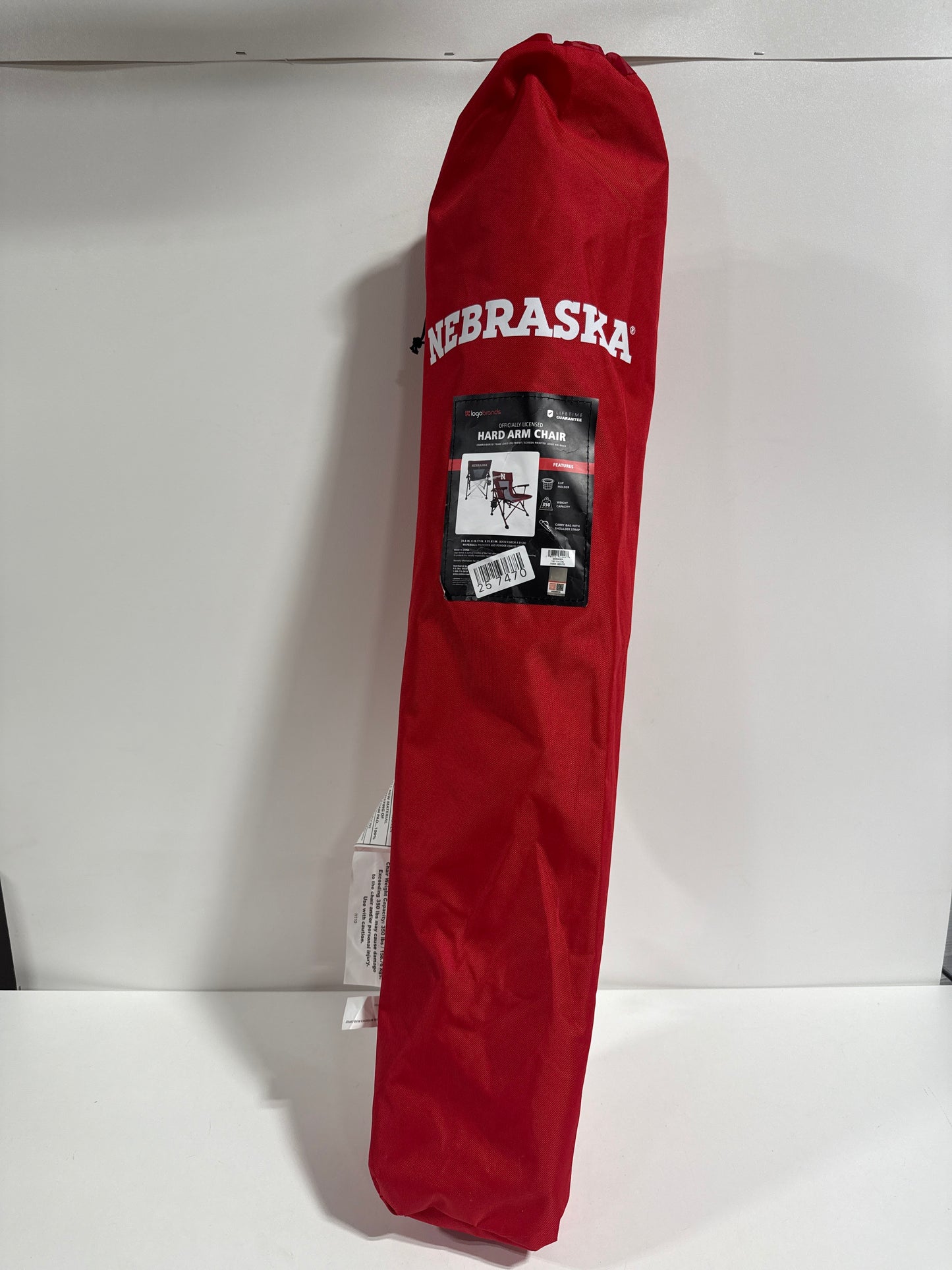 Nebraska Cornhuskers Hard Arm Camping Folding Chair