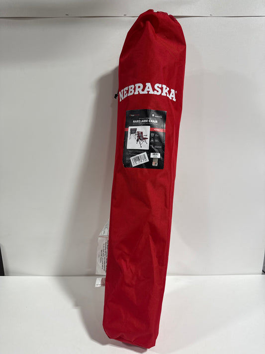 Nebraska Cornhuskers Hard Arm Camping Folding Chair
