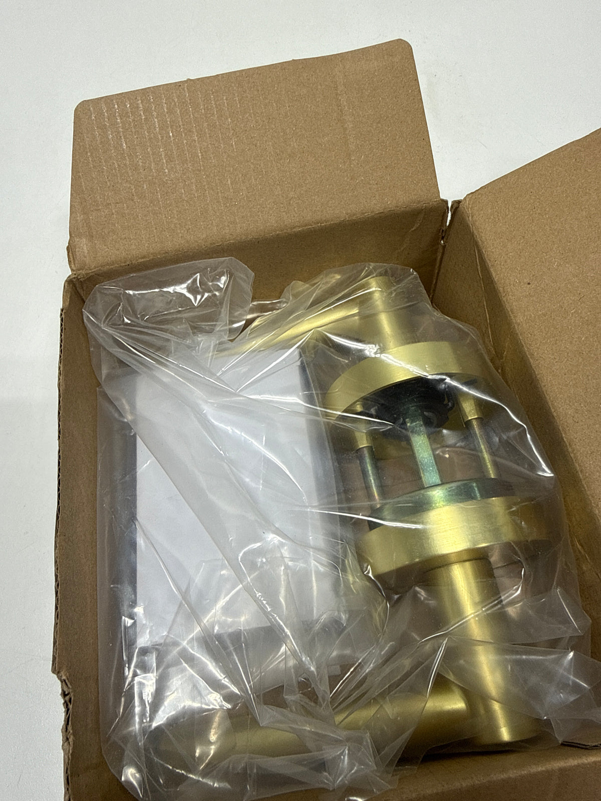Miseno MLK3012X Elkton Round Rod Privacy Door Lever Set Satin Brass
