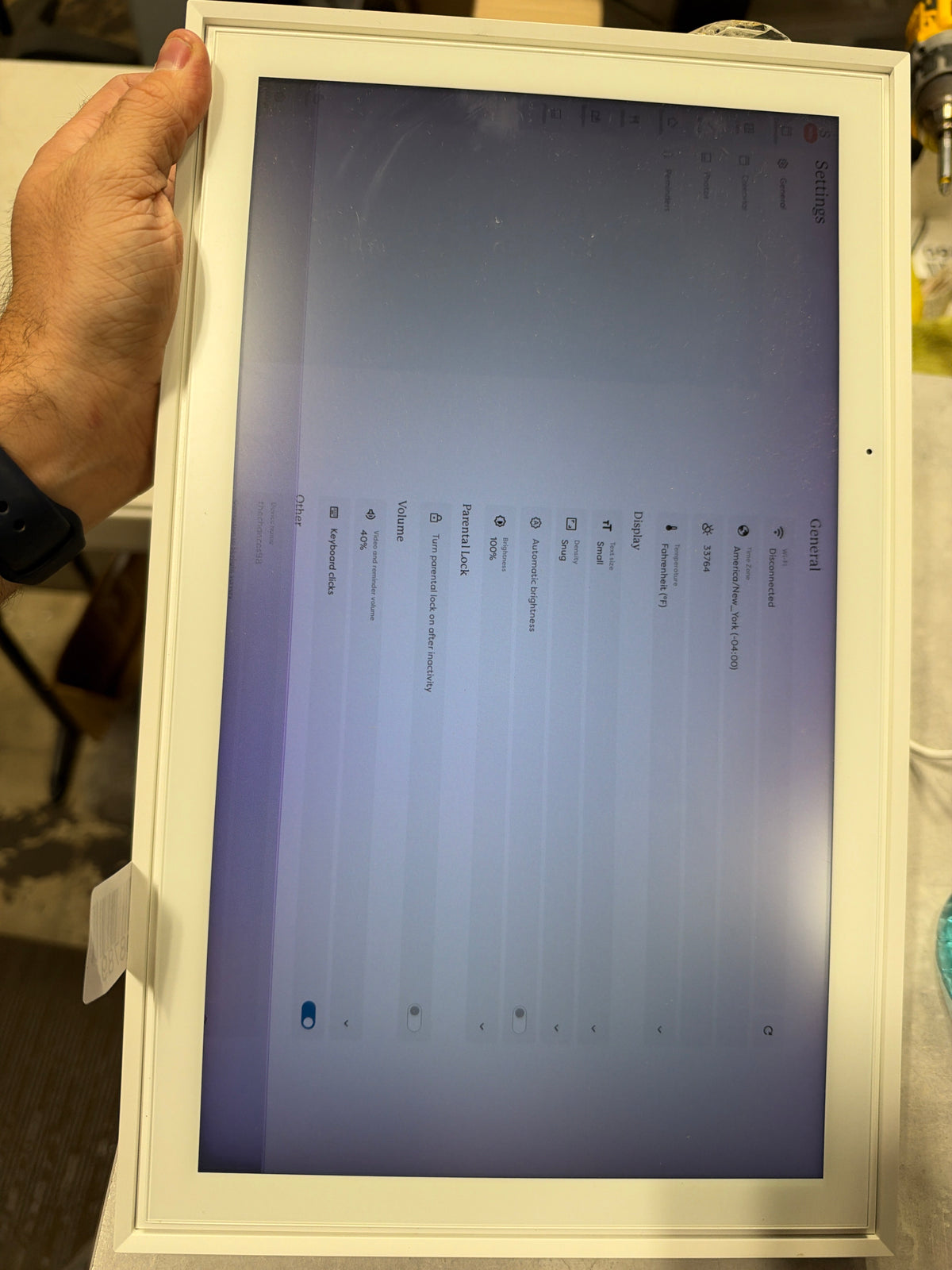 Parts Skylight - Calendar: 15 Inch Touchscreen Smart Calendar and Chore Chart - White