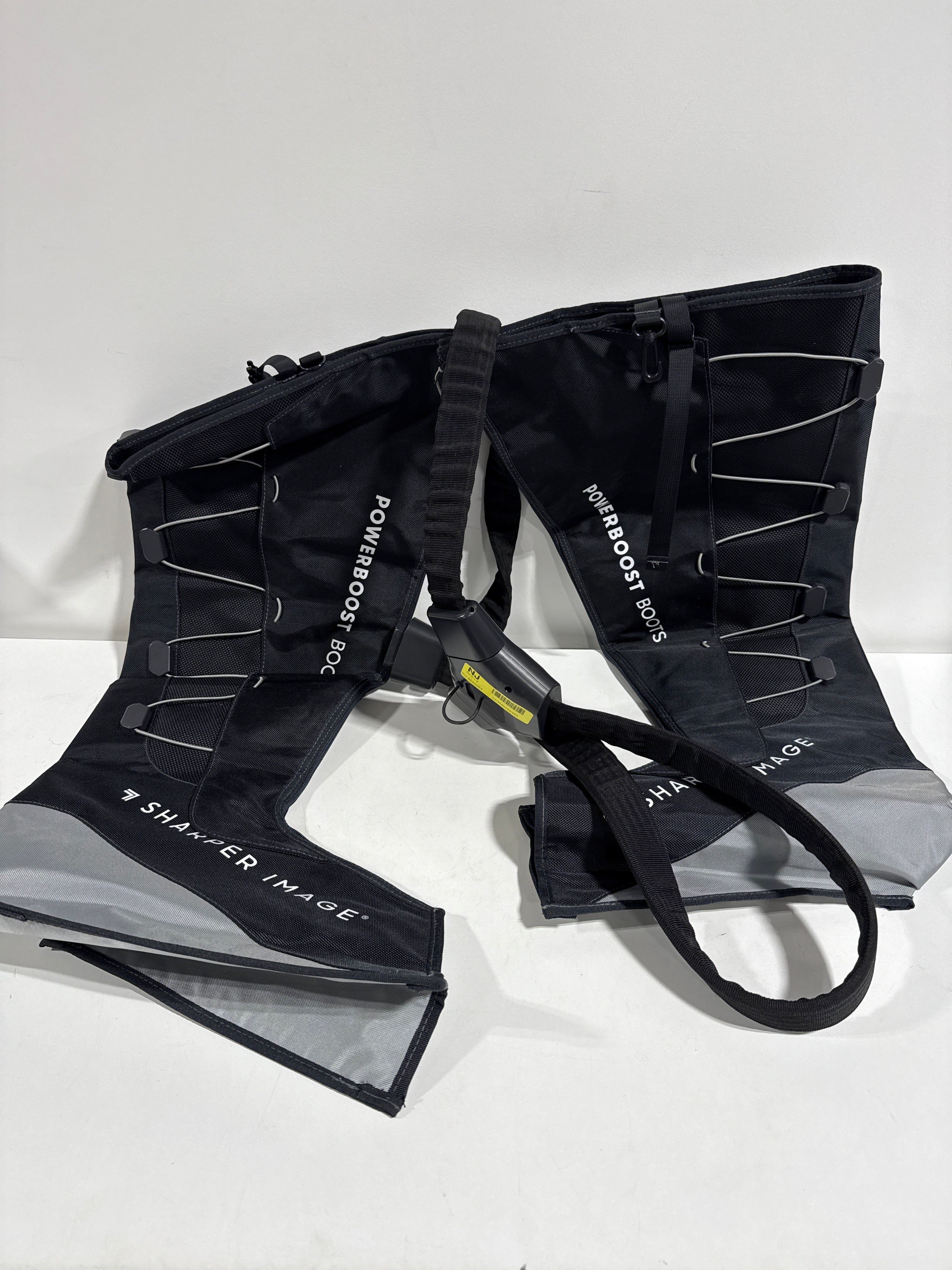 For Parts Sharper Image - Powerboost Boots Air Compression Leg Massager - Black - *Massagers