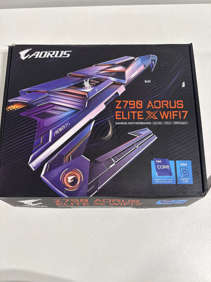 See Desc GIGABYTE Z790 AORUS ELITE X WIFI7 LGA 1700(14th,13th,12th Gen) Intel Z790 X ATX Motherboard with DDR5, 4 M.2, PCIe 5.0, USB 3.2 Type-C
