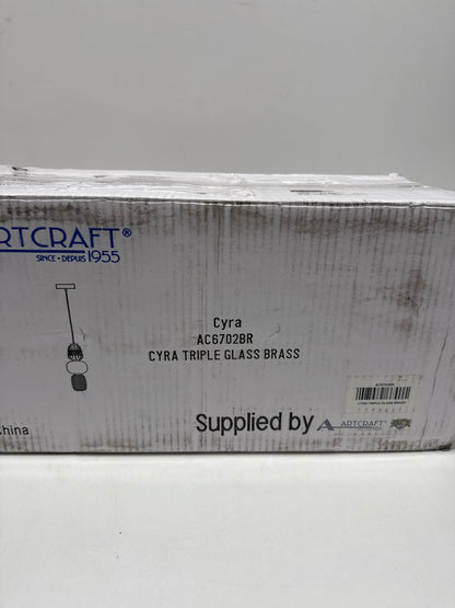 Artcraft Lighting Cyra Collection 1Light Triple Shade Pendant Brass - *Lighting & Electrical