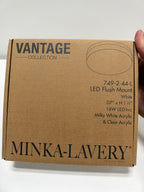 Minka Lavery 749-2-L Vantage 7" Wide LED Flush Mount Ceiling Fixture with Clear Acrylic Diffuser White
