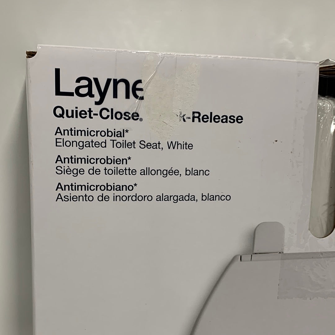 Kohler Layne Quiet Close Quick Release Elongated Antimicrobial Toilet Seat White
