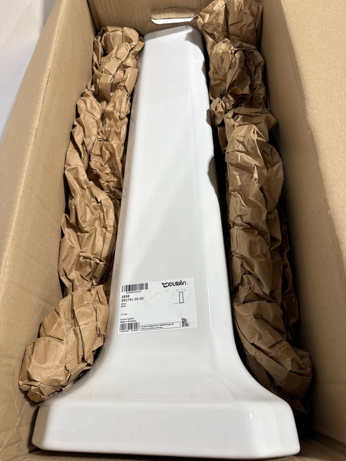 Duravit 0857910000 1930 Ceramic Pedestal Only - White