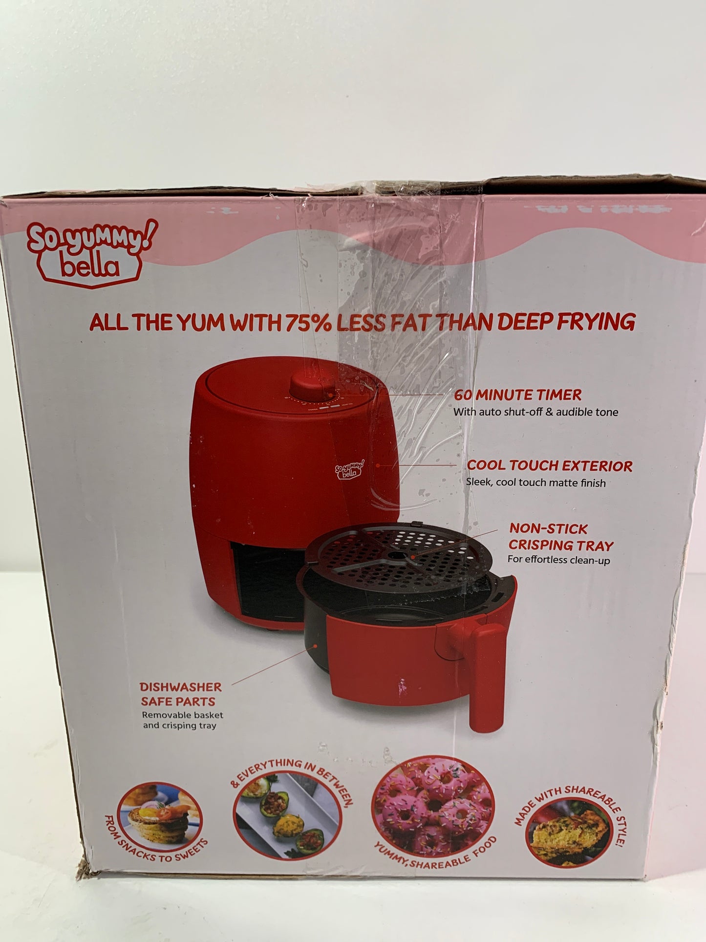 So Yummy by Bella 2.0qt Air Fryer Red