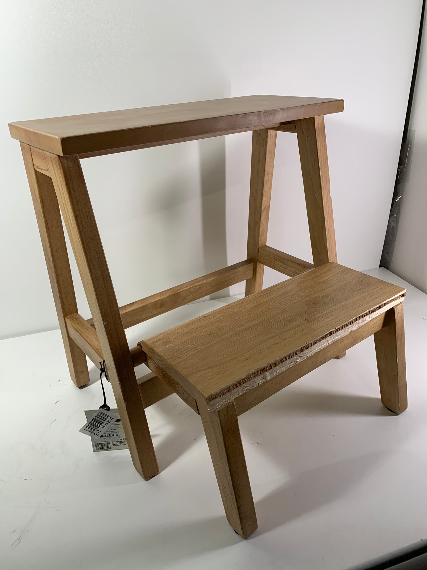 See desc Wood Kitchen Step Stool Natural - Hearth & Hand™ with Magnolia