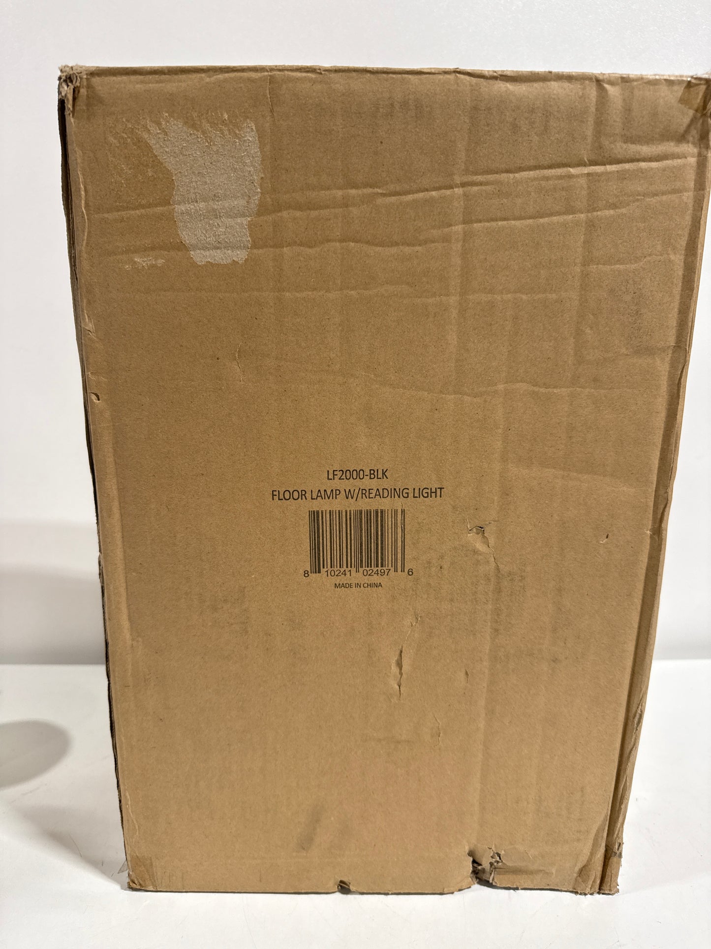 Simple Designs Floor Lamp with Reading Light Black