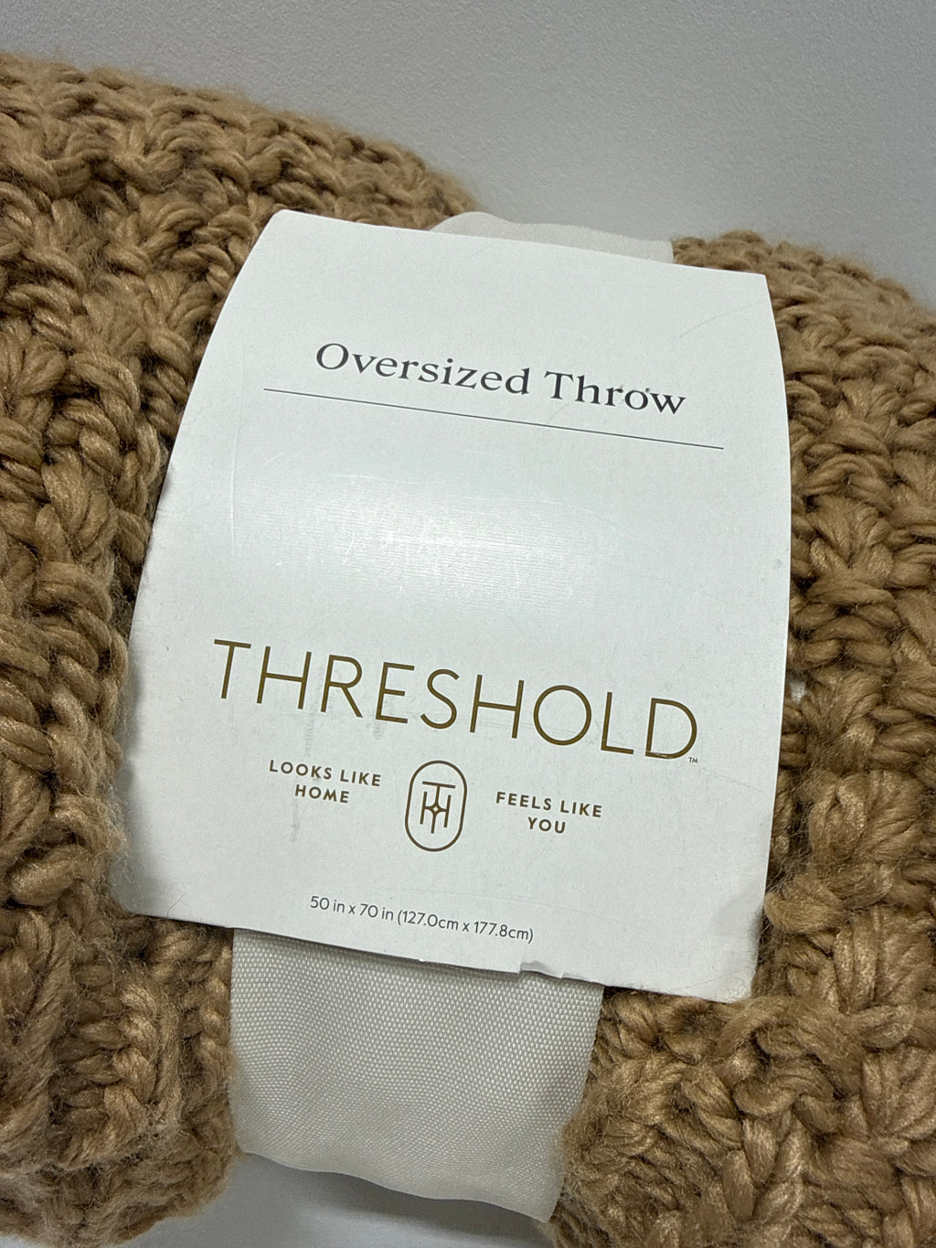 Oversized Recycled Knit Throw Blanket Brown - Threshold - *Bedding